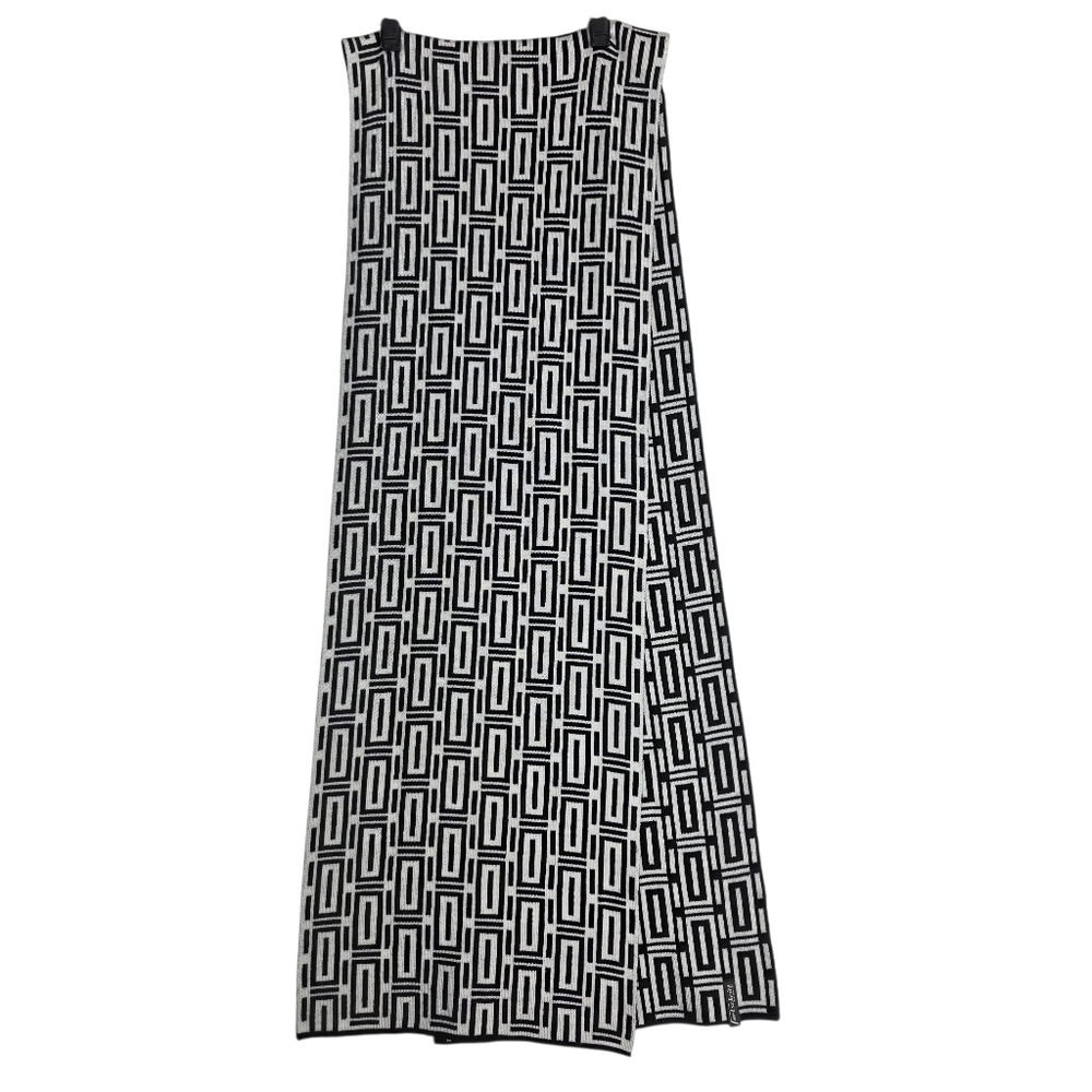 Fortscritt Berlin knit wool rectangle print scarf